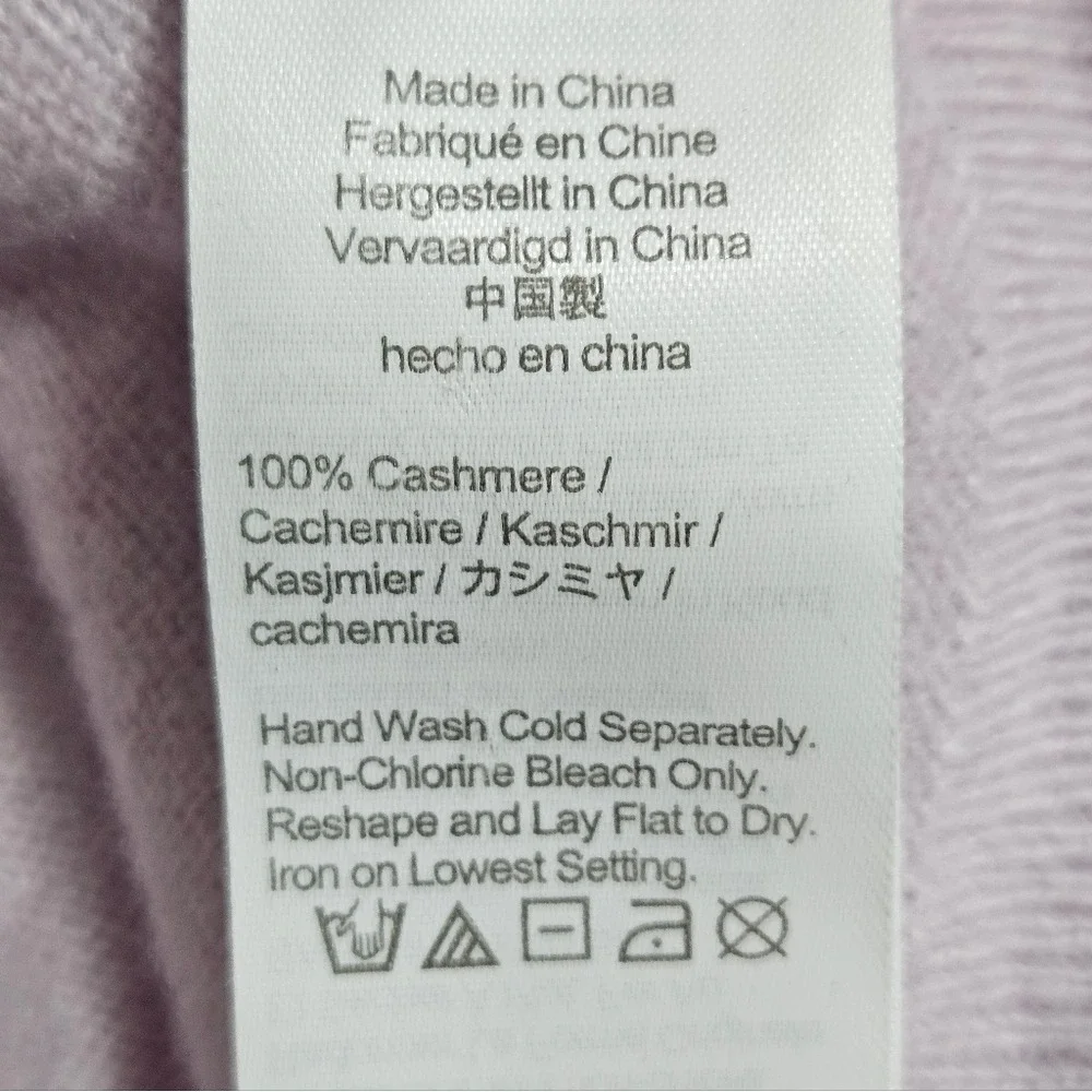J.CREW 100% Cashmere Sweater Long Sleeve Coquette Cottage Cozy Womens Purple‎ M